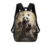 sinyumoney 17inchBackpack Karate Panda School Backpack 3D Printed School Bags Boys Girls Laptop Backpack for Kids/Students/Adults