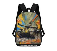 sinyumoney 17inchBackpack Leopard 2 A6 School Backpack 3D Printed School Bags Boys Girls Laptop Backpack for Kids/Students/Adults