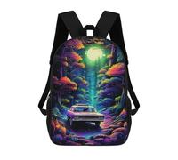 sinyumoney 17inchBackpack Magical Forest Drive -5 School Backpack 3D Printed School Bags Boys Girls Laptop Backpack for Kids/Students/Adults