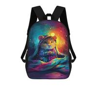 sinyumoney 17inchBackpack Magical Hamster Adventure School Backpack 3D Printed School Bags Boys Girls Laptop Backpack for Kids/Students/Adults