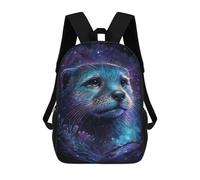 sinyumoney 17inchBackpack Magical Otter Fantasy Artwork School Backpack 3D Printed School Bags Boys Girls Laptop Backpack for Kids/Students/Adults