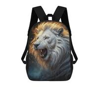 sinyumoney 17inchBackpack Magical White Lion School Backpack 3D Printed School Bags Boys Girls Laptop Backpack for Kids/Students/Adults