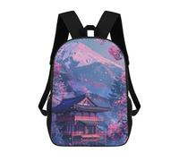 sinyumoney 17inchBackpack Mountain Japan Painting School Backpack 3D Printed School Bags Boys Girls Laptop Backpack for Kids/Students/Adults