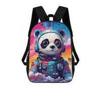 sinyumoney 17inchBackpack Panda Astronaut Space Art Print-3 School Backpack 3D Printed School Bags Boys Girls Laptop Backpack for Kids/Students/Adults