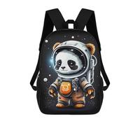 sinyumoney 17inchBackpack Panda Astronaut Space Suit-5 School Backpack 3D Printed School Bags Boys Girls Laptop Backpack for Kids/Students/Adults