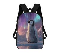 sinyumoney 17inchBackpack Penguin Aurora Borealis Ice-1 School Backpack 3D Printed School Bags Boys Girls Laptop Backpack for Kids/Students/Adults