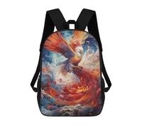 sinyumoney 17inchBackpack Phoenix Rising Mythical Firebird Artwork -5 School Backpack 3D Printed School Bags Boys Girls Laptop Backpack for Kids/Students/Adults