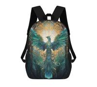 sinyumoney 17inchBackpack Phoenix School Backpack 3D Printed School Bags Boys Girls Laptop Backpack for Kids/Students/Adults