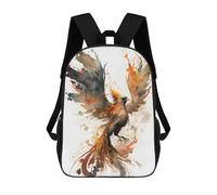 sinyumoney 17inchBackpack Phoenix School Backpack 3D Printed School Bags Boys Girls Laptop Backpack for Kids/Students/Adults
