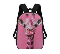 sinyumoney 17inchBackpack Pink Giraffe Art Print-1 School Backpack 3D Printed School Bags Boys Girls Laptop Backpack for Kids/Students/Adults