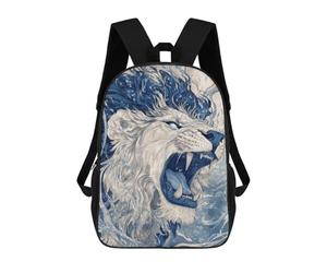 sinyumoney 17inchBackpack Roar of The Lion School Backpack 3D Printed School Bags Boys Girls Laptop Backpack for Kids/Students/Adults