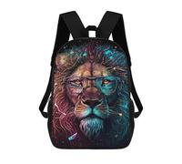 sinyumoney 17inchBackpack Royal Lion Glasses Art Print School Backpack 3D Printed School Bags Boys Girls Laptop Backpack for Kids/Students/Adults