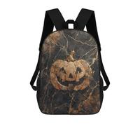 sinyumoney 17inchBackpack Rustic Halloween Pumpkin Decor School Backpack 3D Printed School Bags Boys Girls Laptop Backpack for Kids/Students/Adults