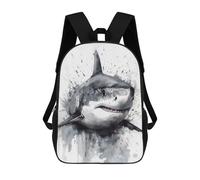 sinyumoney 17inchBackpack Shark Ocean Majesty School Backpack 3D Printed School Bags Boys Girls Laptop Backpack for Kids/Students/Adults