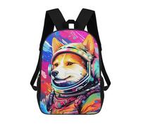 sinyumoney 17inchBackpack Space Dog Adventure -134 School Backpack 3D Printed School Bags Boys Girls Laptop Backpack for Kids/Students/Adults