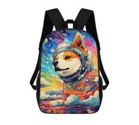 sinyumoney 17inchBackpack Space Dog Adventure -136 School Backpack 3D Printed School Bags Boys Girls Laptop Backpack for Kids/Students/Adults