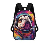 sinyumoney 17inchBackpack Space Dog Adventure -15 School Backpack 3D Printed School Bags Boys Girls Laptop Backpack for Kids/Students/Adults