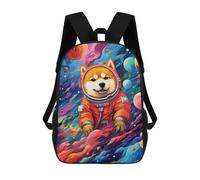 sinyumoney 17inchBackpack Space Dog Adventure-382 School Backpack 3D Printed School Bags Boys Girls Laptop Backpack for Kids/Students/Adults