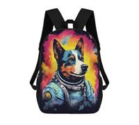 sinyumoney 17inchBackpack Space Dog Astronaut Art Print-1 School Backpack 3D Printed School Bags Boys Girls Laptop Backpack for Kids/Students/Adults