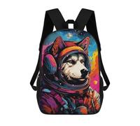 sinyumoney 17inchBackpack Space Dog Explorer-134 School Backpack 3D Printed School Bags Boys Girls Laptop Backpack for Kids/Students/Adults