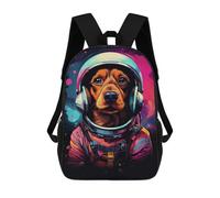 sinyumoney 17inchBackpack Space Dog Explorer-18 School Backpack 3D Printed School Bags Boys Girls Laptop Backpack for Kids/Students/Adults