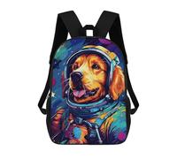 sinyumoney 17inchBackpack Space Dog Explorer-81 School Backpack 3D Printed School Bags Boys Girls Laptop Backpack for Kids/Students/Adults