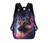 sinyumoney 17inchBackpack Space Dog Portrait Print School Backpack 3D Printed School Bags Boys Girls Laptop Backpack for Kids/Students/Adults