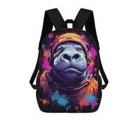 sinyumoney 17inchBackpack Space Monkey Adventure School Backpack 3D Printed School Bags Boys Girls Laptop Backpack for Kids/Students/Adults