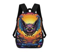 sinyumoney 17inchBackpack Spooky Bat Art Print School Backpack 3D Printed School Bags Boys Girls Laptop Backpack for Kids/Students/Adults