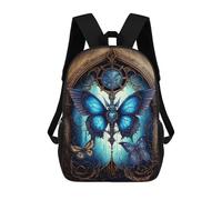 sinyumoney 17inchBackpack Steampunk Butterfly Window Art School Backpack 3D Printed School Bags Boys Girls Laptop Backpack for Kids/Students/Adults