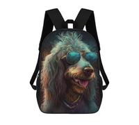 sinyumoney 17inchBackpack Stylish Poodle with Sunglasses School Backpack 3D Printed School Bags Boys Girls Laptop Backpack for Kids/Students/Adults