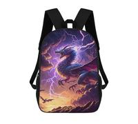 sinyumoney 17inchBackpack Thunder Dragon Fantasy Artwork School Backpack 3D Printed School Bags Boys Girls Laptop Backpack for Kids/Students/Adults