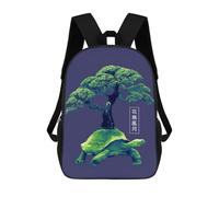 sinyumoney 17inchBackpack Tortoise And Tree School Backpack 3D Printed School Bags Boys Girls Laptop Backpack for Kids/Students/Adults