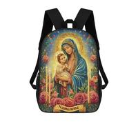 sinyumoney 17inchBackpack Virgin Mary with Baby Jesus Art Print School Backpack 3D Printed School Bags Boys Girls Laptop Backpack for Kids/Students/Adults