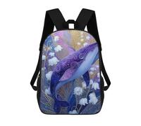 sinyumoney 17inchBackpack Whale Fantasy Artwork-1 School Backpack 3D Printed School Bags Boys Girls Laptop Backpack for Kids/Students/Adults