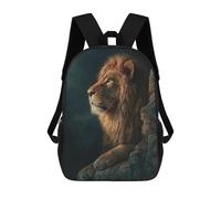 sinyumoney 17inchBackpack Wild Lion Majesty School Backpack 3D Printed School Bags Boys Girls Laptop Backpack for Kids/Students/Adults