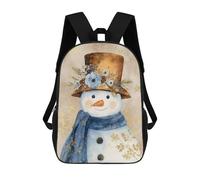 sinyumoney 17inchBackpack Winter Wonderland Snowman-2 School Backpack 3D Printed School Bags Boys Girls Laptop Backpack for Kids/Students/Adults