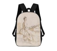 sinyumoney 17inchBackpack Woman Playing Piano School Backpack 3D Printed School Bags Boys Girls Laptop Backpack for Kids/Students/Adults