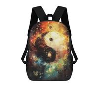 sinyumoney 17inchBackpack Yin Yang Symbol Painting School Backpack 3D Printed School Bags Boys Girls Laptop Backpack for Kids/Students/Adults