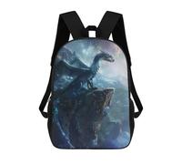 sinyumoney 1Kids Backpacks Dragon On The Cliff Edge 3D Printed School Bag Fashion Bag Travel School Bags for in School Or Travel 17inch
