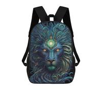 sinyumoney 1Kids Backpacks Enchanted Lion Portrait -1 3D Printed School Bag Fashion Bag Travel School Bags for in School Or Travel 17inch
