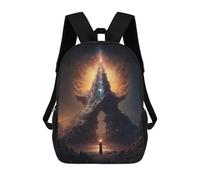 sinyumoney 1Kids Backpacks Enchanted Tree of Light 3D Printed School Bag Fashion Bag Travel School Bags for in School Or Travel 17inch