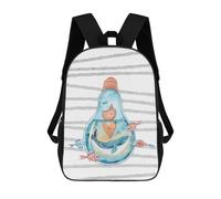 sinyumoney 1Kids Backpacks Light Bulb Whale Nautical 3D Printed School Bag Fashion Bag Travel School Bags for in School Or Travel 17inch