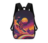 sinyumoney 1Kids Backpacks Space Explorer's Journey -2 3D Printed School Bag Fashion Bag Travel School Bags for in School Or Travel 17inch