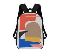 sinyumoney 2Backpack 3d Abstract Collage 6 School Bag Boys Book Bag Cool Rucksack Fashion Laptop Knapsack Back Bag for Boys And Girls 17inch