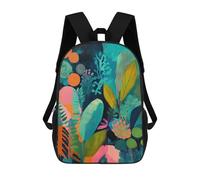sinyumoney 2Backpack 3d Abstract Floral Design School Bag Boys Book Bag Cool Rucksack Fashion Laptop Knapsack Back Bag for Boys And Girls 17inch