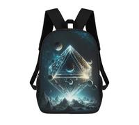 sinyumoney 2Backpack 3d Alien Tesseract School Bag Boys Book Bag Cool Rucksack Fashion Laptop Knapsack Back Bag for Boys And Girls 17inch