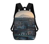 sinyumoney 2Backpack 3d Aomori Japan School Bag Boys Book Bag Cool Rucksack Fashion Laptop Knapsack Back Bag for Boys And Girls 17inch