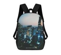 sinyumoney 2Backpack 3d Bangkok School Bag Boys Book Bag Cool Rucksack Fashion Laptop Knapsack Back Bag for Boys And Girls 17inch