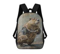 sinyumoney 2Backpack 3d Beaver Lighting Weights School Bag Boys Book Bag Cool Rucksack Fashion Laptop Knapsack Back Bag for Boys And Girls 17inch